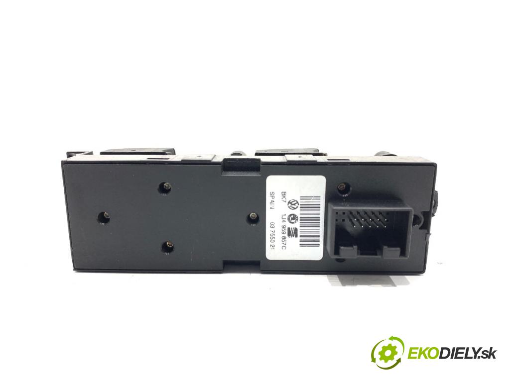 SKODA SUPERB I sedan 2003 96 kW 1.9 TDI 1896 Prepínač okien 1J4959857C (Prepínacie páčky pod volantom)