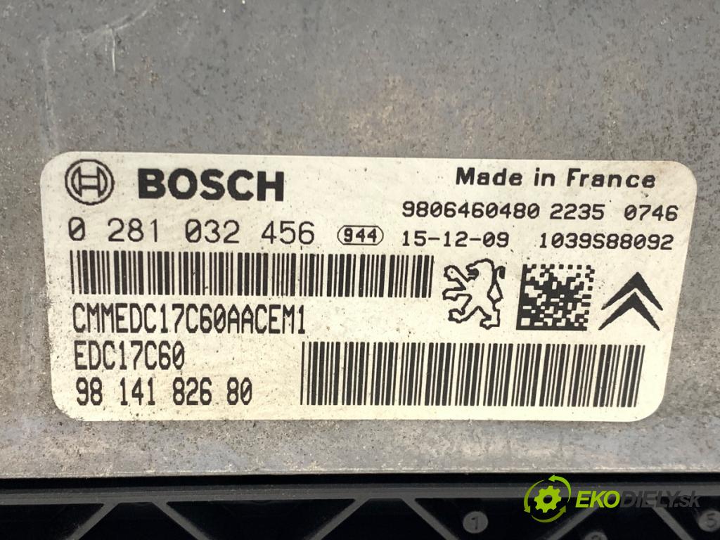 CITROEN BERLINGO II Nadwozie pełne/minivan 2016 73 kW 1.6 BlueHDi 100 1560 riadiaca jednotka Motor 9814182680 (Riadiaca jednotka)