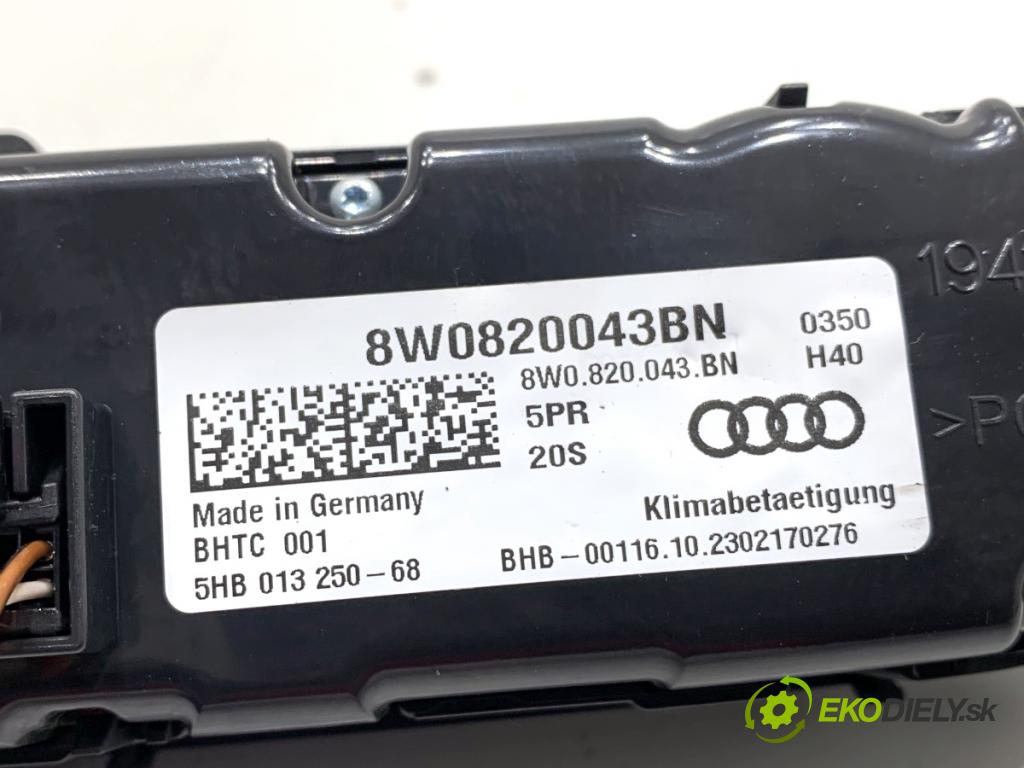 AUDI A4 B9 sedan 2024 110 kW 35 TFSI Mild Hybrid 1984 Panel ovládania kúrenia 8W0820043BN (Prepínacie páčky pod volantom)