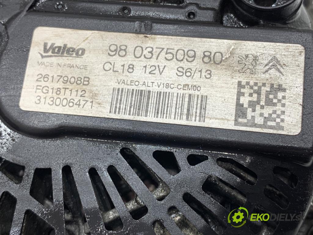 CITROEN C5 III Kombi 2013 120 kW 2.0 HDi 165 1997 Alternátor 9803750980 (Alternátor)