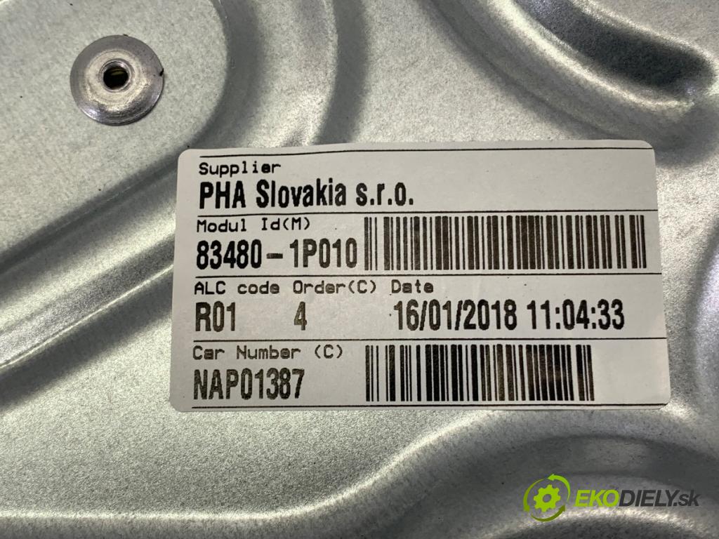 KIA VENGA liftback 2018 66 kW 1.4 CVVT 1396 mechanismus okna pravý zadní část 83480-1P010