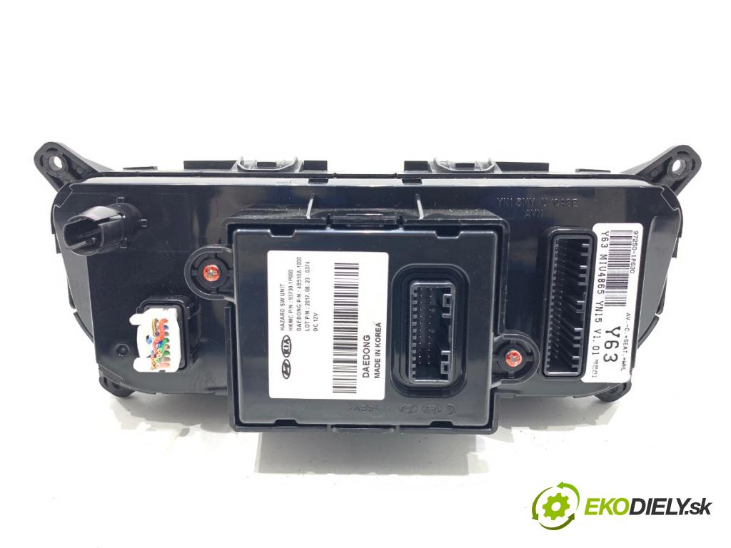 KIA VENGA liftback 2018 66 kW 1.4 CVVT 1396 Panel ovládania kúrenia 93730-1P000 (Prepínacie páčky pod volantom)