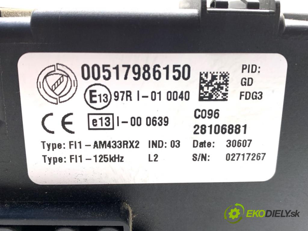 FIAT GRANDE PUNTO liftback 2008 57 kW 1.4 (199AXB11, 199AXB1A, 199BXB1A, 199AXL1A) 1368 Modul BSI 00517986150 (Poistková skrinka)