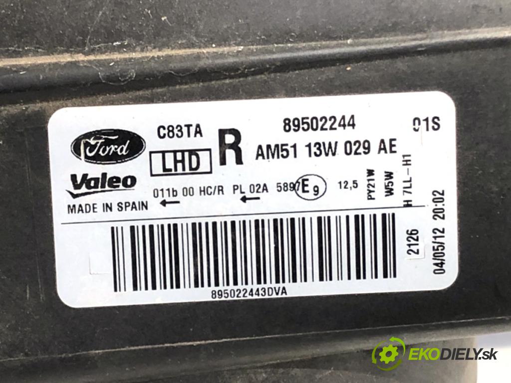 FORD C-MAX II nadwozie wielkoprzestrzenne (MPV) 2012 77 kW 1.6 Ti 1596 světlomet pravý přední část AM5113W029AE