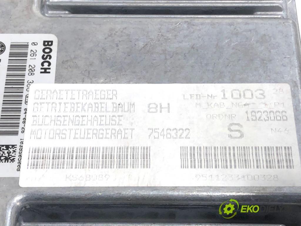 BMW E46 liftback 2004 85 kW 316 ti 1596 riadiaca jednotka Motor 7541459 (Riadiaca jednotka)