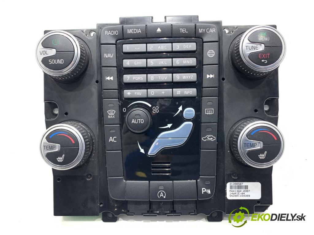 VOLVO V60 I Kombi 2014 133 kW D4 1969 Panel ovládania kúrenia 31398587 (Prepínacie páčky pod volantom)