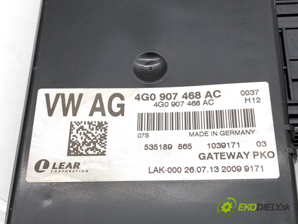 AUDI A6 C7 sedan 2013 150 kW 3.0 TDI quattro 2967 modul GATEWAY 4G0907468AC