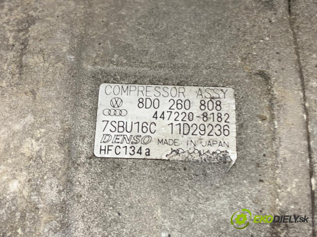 SKODA SUPERB I sedan 2003 96 kW 1.9 TDI 1896 Kompresor klimatizácie 8D0260808 (Kompresor klimatizácie)