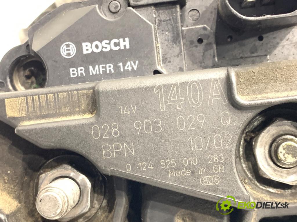 SKODA SUPERB I sedan 2003 96 kW 1.9 TDI 1896 Alternátor 028903029Q (Alternátor)