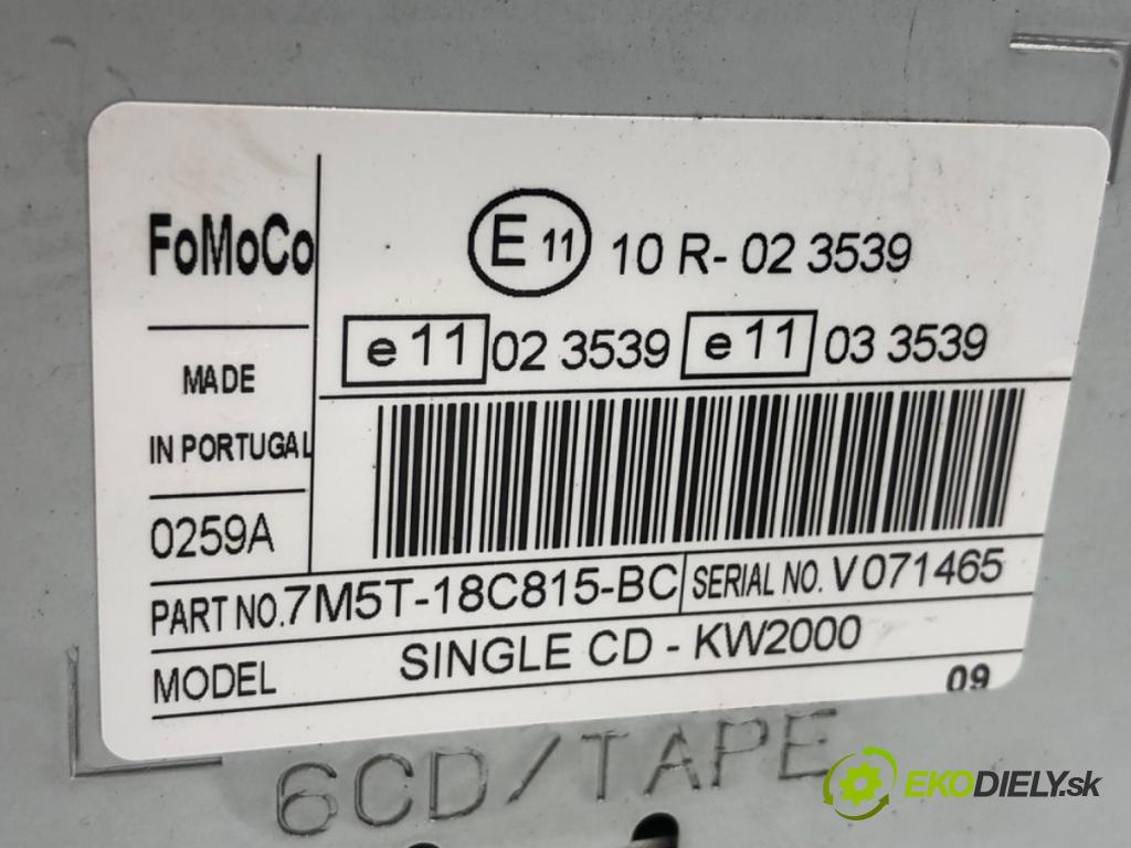 FORD FOCUS II Kombi 2010 85 kW 1.8 TDCi 1753 RADIO 7M5T-18C815-BC (Audio zariadenie)