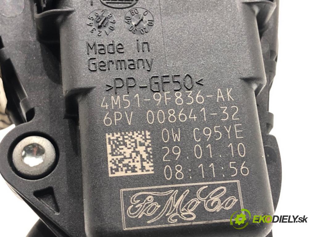 FORD FOCUS II Kombi 2010 85 kW 1.8 TDCi 1753 Potenciometer plynu 4M51-9F836-AK (Potenciometer plynového pedálu)
