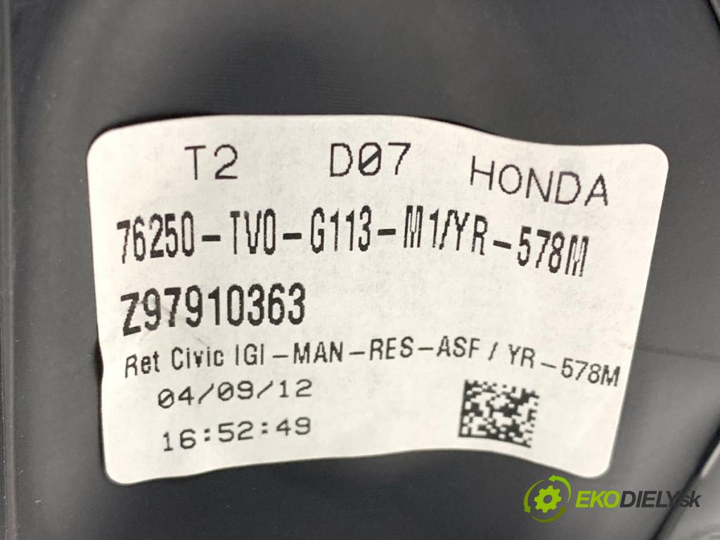HONDA CIVIC IX liftback 2013 73 kW 1.4 i-VTEC (FK1) 1339 Spätné zrkadlo ľavy