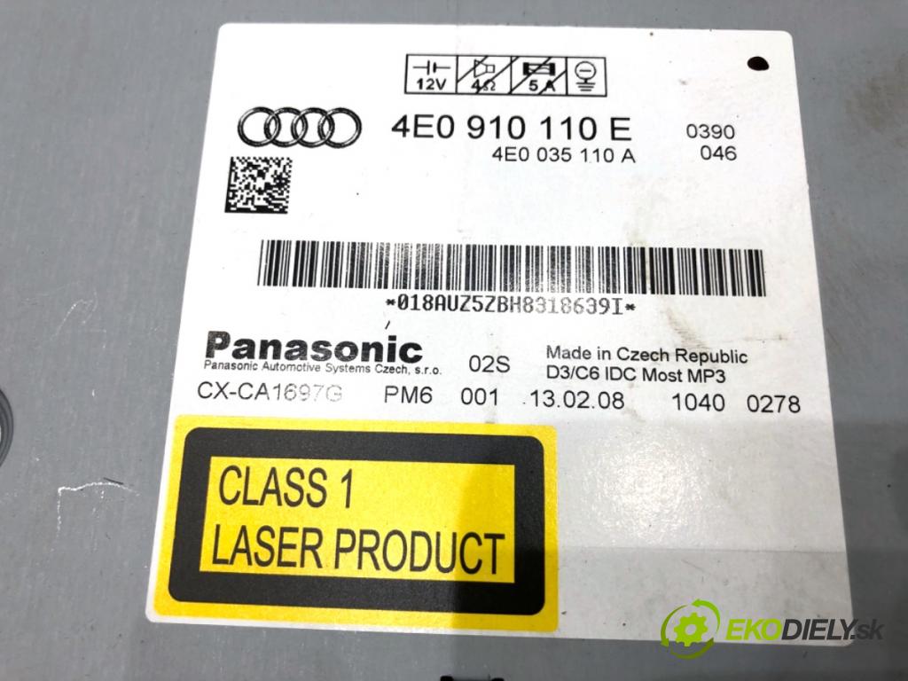 AUDI A6 C6 sedan 2008 103 kW 2.0 TDI 1968 Menič CD 4E0910110E (CD menič)