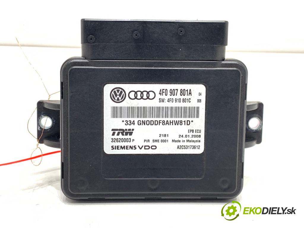 AUDI A6 C6 sedan 2008 103 kW 2.0 TDI 1968 modul brzdy ruční brzdy 4F0907801A