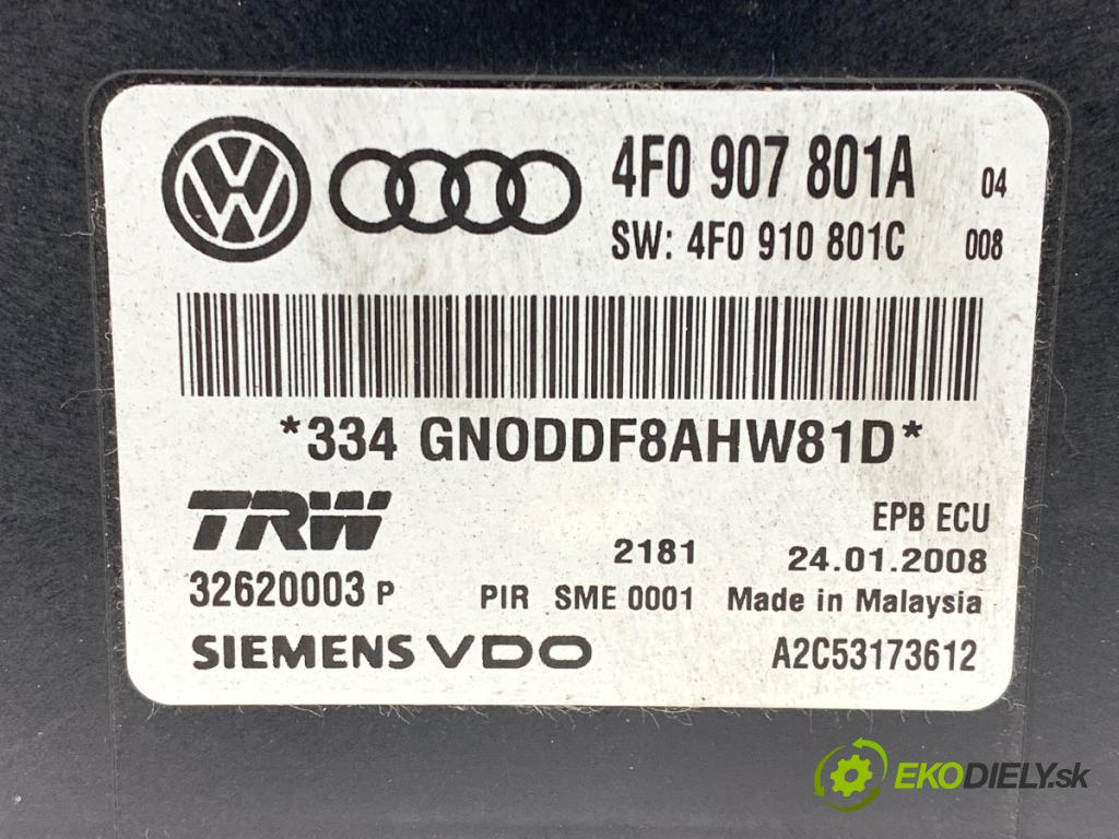AUDI A6 C6 sedan 2008 103 kW 2.0 TDI 1968 modul brzdy ruční brzdy 4F0907801A