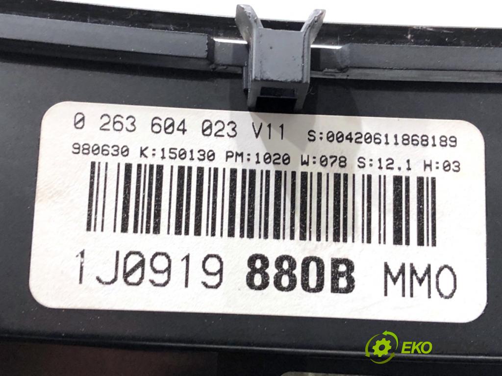 VW GOLF IV liftback 1998 92 kW 1.8 1781 Prístrojovka 1J0919880B (Prístrojová doska)