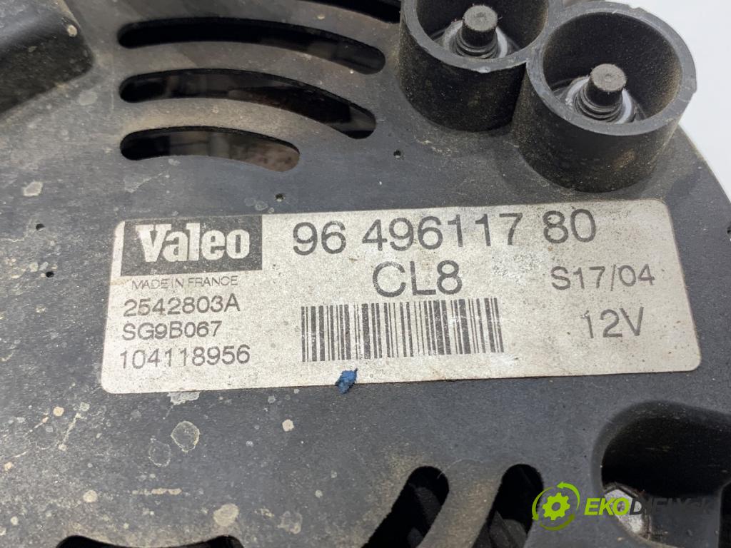 PEUGEOT 307 liftback 2004 80 kW 1.6 16V 1587 Alternátor 9649611780 (Alternátor)