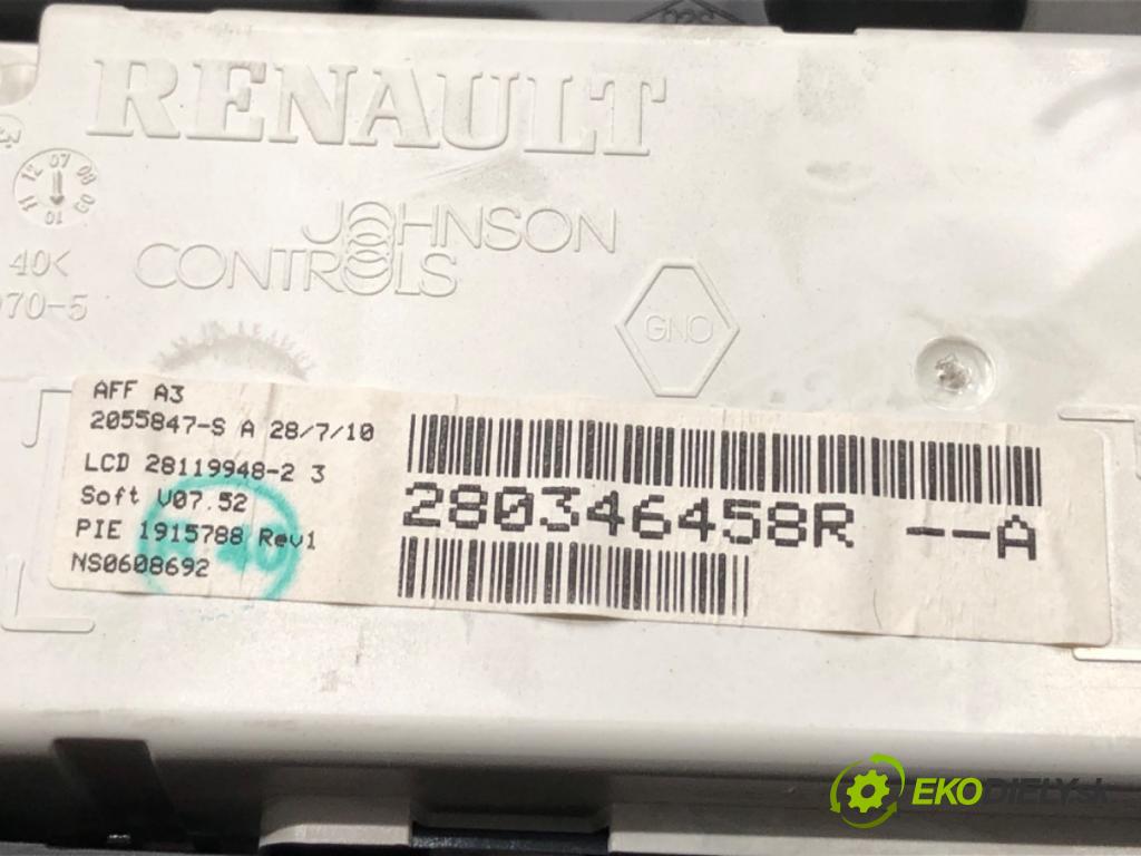 RENAULT MEGANE III kabriolet 2011 96 kW 1.4 TCe (EZ0F, EZ1V) 1397 Dislpej 280346458R (Prístrojová doska)