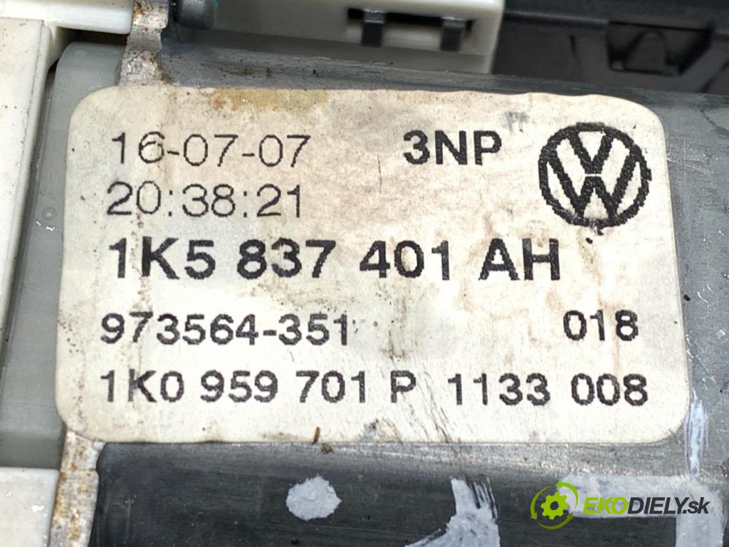 VW GOLF V Kombi 2007 77 kW 1.9 TDI 1896 mechanismus okna levý přední část 1K0959793L