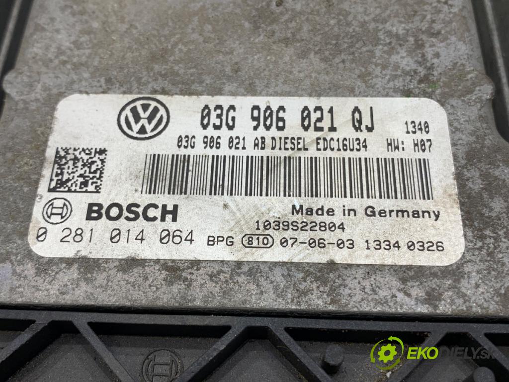 VW GOLF V Kombi 2007 77 kW 1.9 TDI 1896 riadiaca jednotka Motor 03G906021QJ (Riadiaca jednotka)