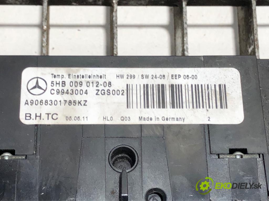 MERCEDES-BENZ W906 Skrzynia 2011 120 kW 216 CDI (906.611, 906.613) 2143 Panel ovládania kúrenia A9068301785KZ (Prepínacie páčky pod volantom)