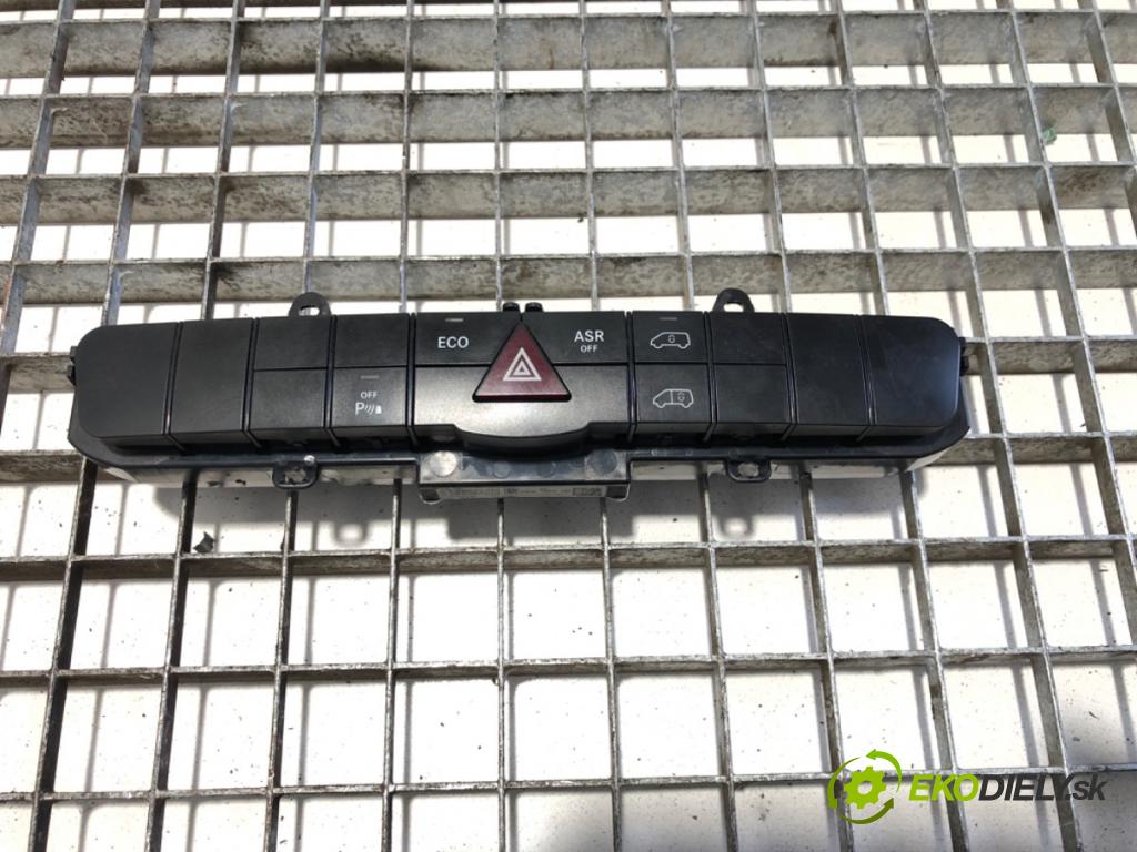 MERCEDES-BENZ W906 Skrzynia 2011 120 kW 216 CDI (906.611, 906.613) 2143 Spínač svetiel výstražných (núdzových) A9068701510 (Prepínacie páčky pod volantom)