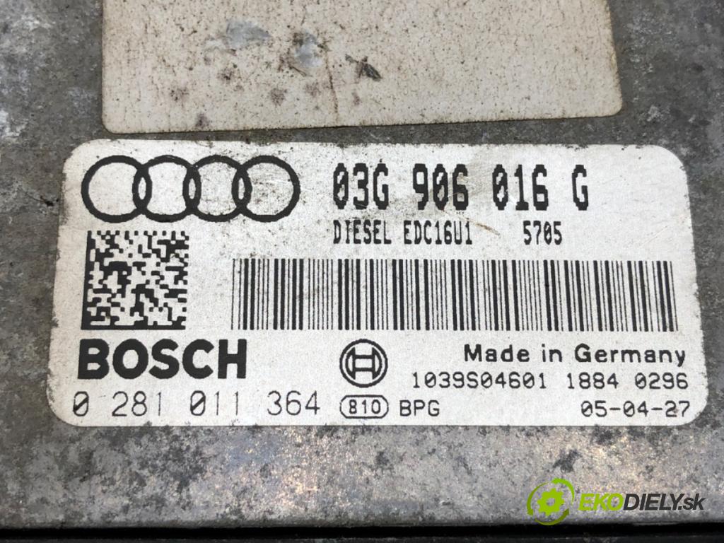 AUDI A3 8P liftback 2003 103 kW 2.0 TDI 1968 riadiaca jednotka Motor 03G906016G (Riadiaca jednotka)