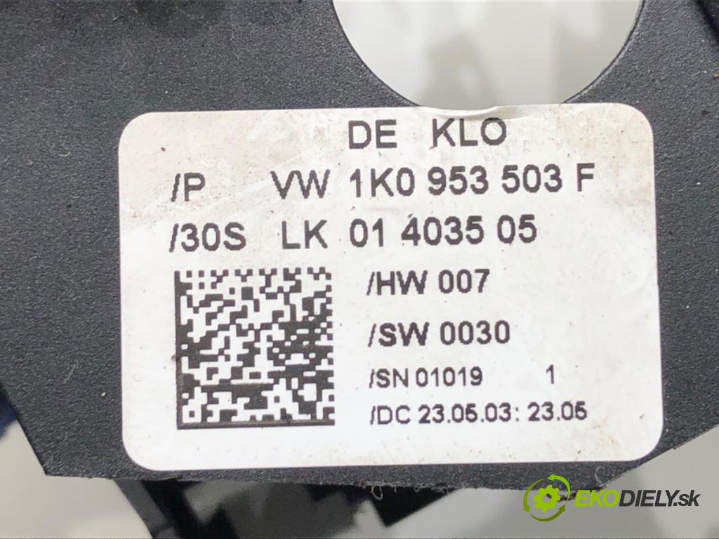 AUDI A3 8P liftback 2003 103 kW 2.0 TDI 1968 Prepínač kombinovaný 1K0953503F (Prepínacie páčky pod volantom)