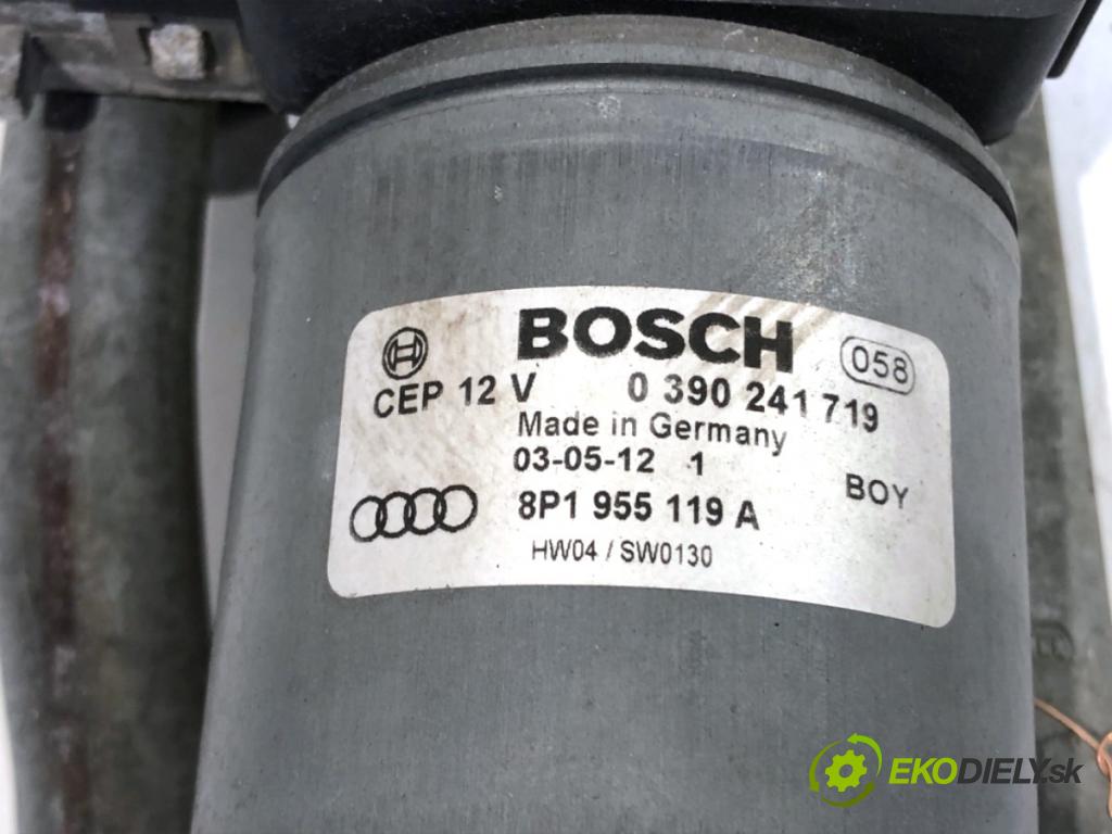 AUDI A3 8P liftback 2003 103 kW 2.0 TDI 1968 Mechanizmus stieračov predný 8P1955023D (Motorček stieračov predný)