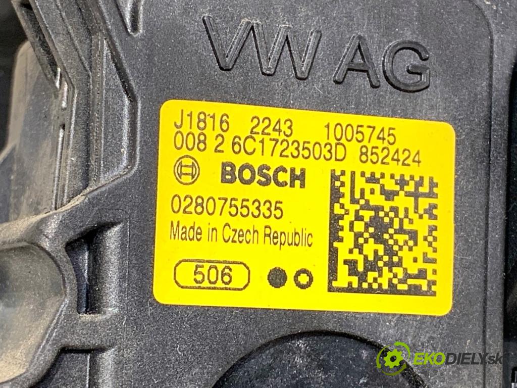 SKODA FABIA III Kombi 2018 55 kW 1.0 999 PEDÁL: manuálne 6C1721059M (Potenciometer plynového pedálu)