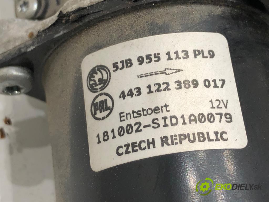 SKODA FABIA III Kombi 2018 55 kW 1.0 999 Mechanizmus stieračov predný 5JB955113 (Motorček stieračov predný)