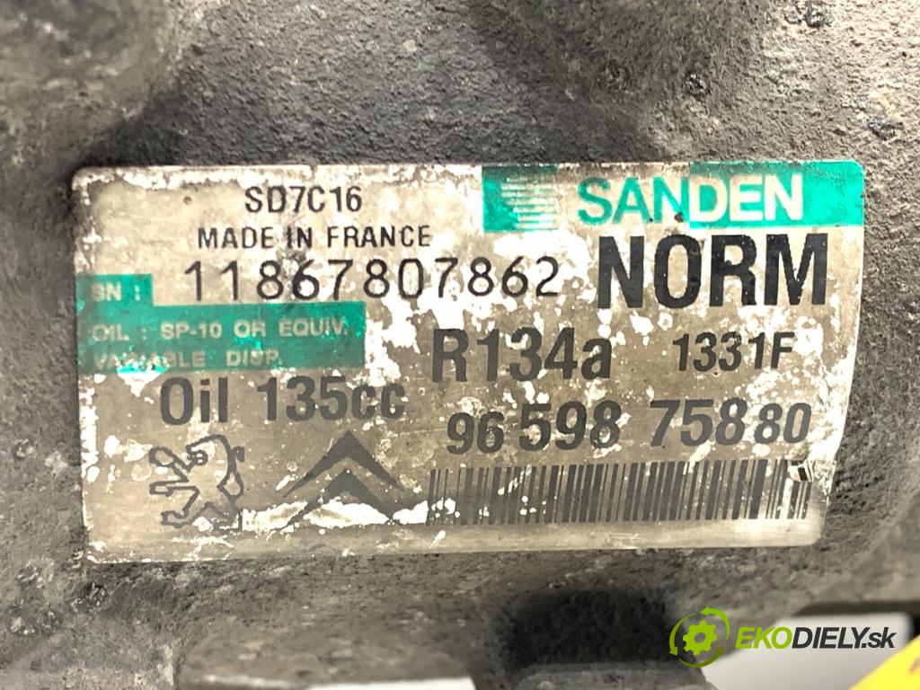 CITROEN C4 PICASSO I nadwozie wielkoprzestrzenne (MPV) 2008 80 kW 1.6 HDi 1560 kompresor klimatizace 9659875880 (Kompresor klimatizace)