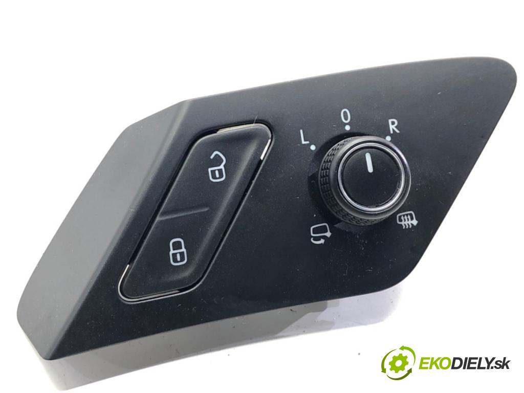 VW GOLF VII liftback 2014 135 kW 2.0 GTD 1968 Prepínač nastavenia spätných zrkadiel 5G0959565M (Prepínacie páčky pod volantom)
