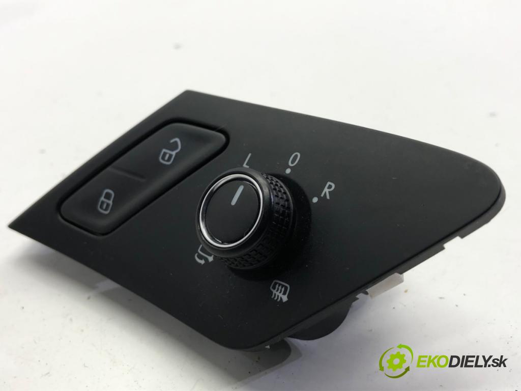 VW GOLF VII liftback 2014 135 kW 2.0 GTD 1968 Prepínač nastavenia spätných zrkadiel 5G0959565M (Prepínacie páčky pod volantom)