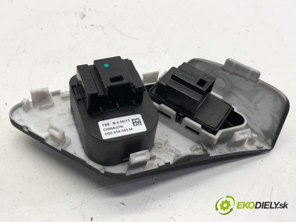 VW GOLF VII liftback 2014 135 kW 2.0 GTD 1968 Prepínač nastavenia spätných zrkadiel 5G0959565M (Prepínacie páčky pod volantom)