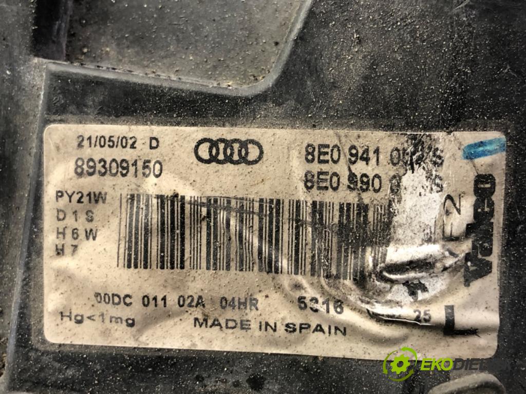 AUDI A4 B6 sedan 2001 132 kW 2.5 TDI quattro 2496 světlomet levý přední část XENON 89309150