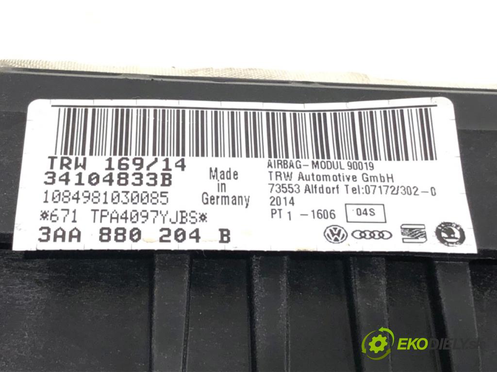 VW PASSAT B7 sedan 2014 103 kW 2.0 TDI 1968 AirBag spolujezdce 3AA880204B (Airbag)