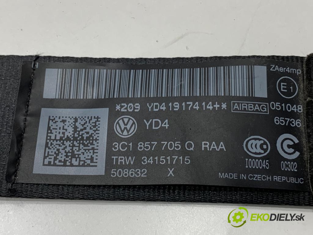 VW PASSAT B7 sedan 2014 103 kW 2.0 TDI 1968 držák bezpečnost levý přední část 3C1857705Q