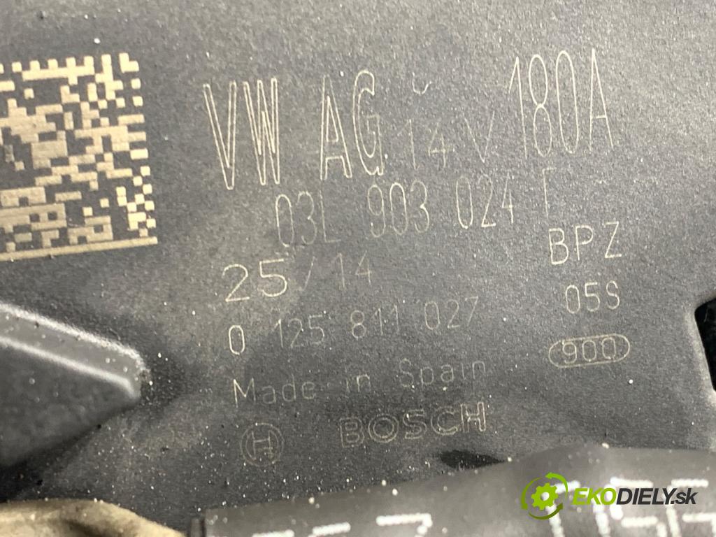 VW PASSAT B7 sedan 2014 103 kW 2.0 TDI 1968 Alternátor 03l903024F (Alternátor)