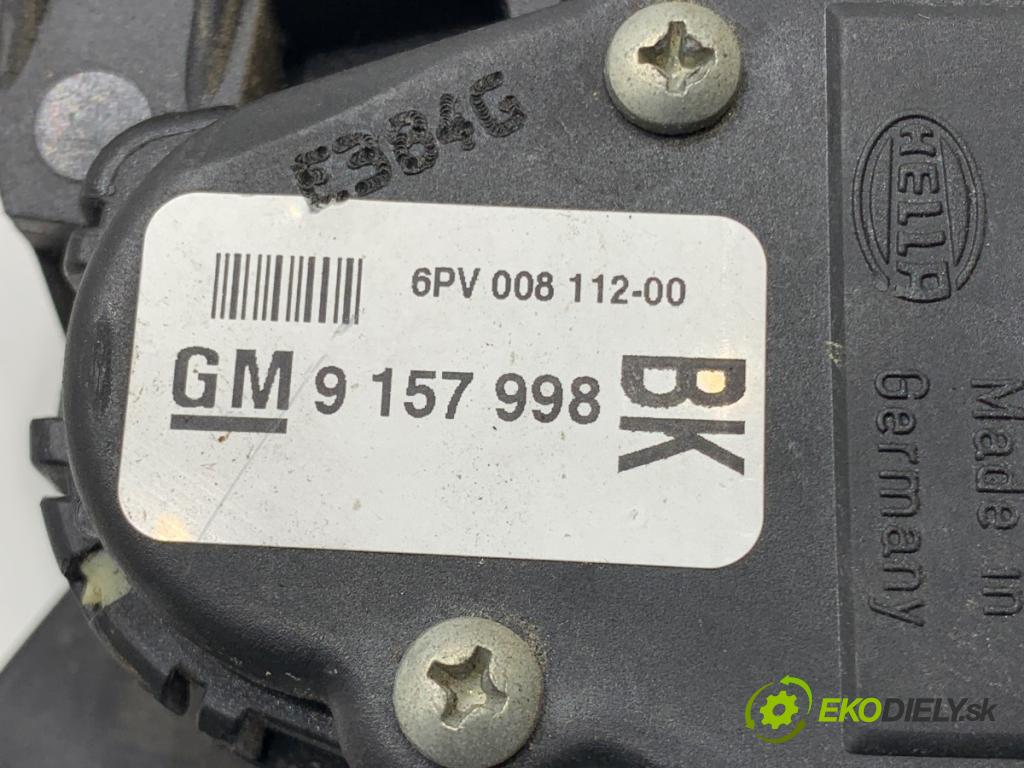 OPEL ASTRA H liftback 2005 77 kW 1.6 (L48) 1598 Potenciometer plynu 9157998 (Potenciometer plynového pedálu)