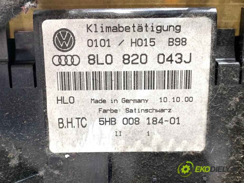 AUDI A3 8L liftback 2000 110 kW 1.8 T 1781 Panel ovládania kúrenia 8L0820043J (Prepínacie páčky pod volantom)