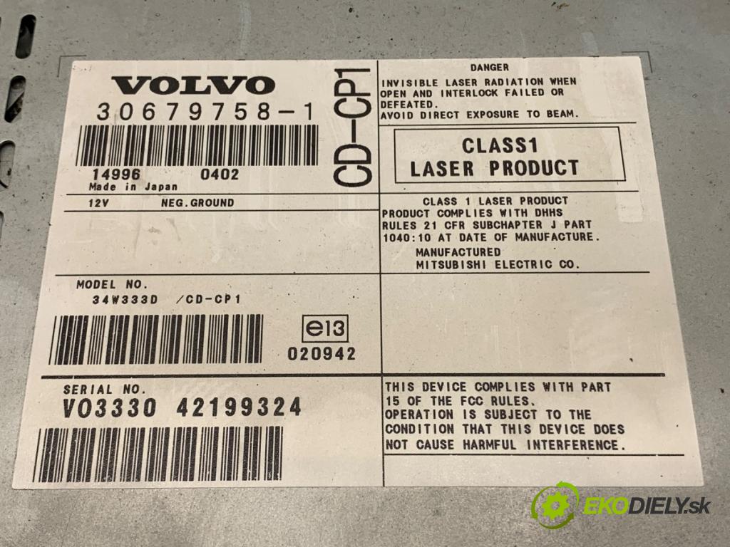 VOLVO V50 Kombi 2004 100 kW 2.0 D 1998 RADIO 30679758 (Audio zariadenie)