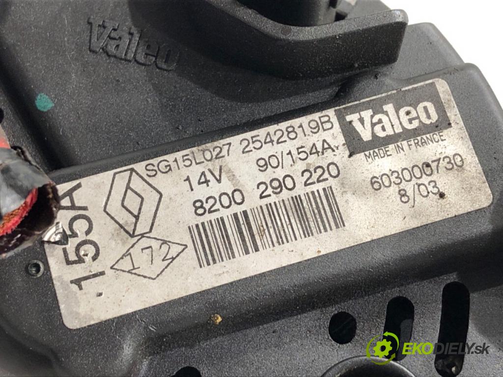RENAULT ESPACE IV nadwozie wielkoprzestrzenne (MPV) 2003 85 kW 1.9 dCi (JK0U) 1870 Alternátor 8200290220 (Alternátor)