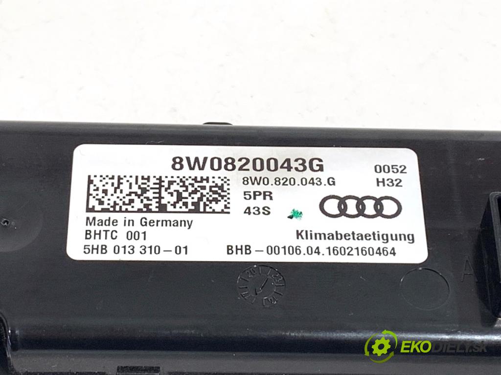 AUDI A4 B9 Kombi 2016 110 kW 2.0 TDI 1968 Panel ovládaní topení 8W0820043G (Páčky pod volantem)
