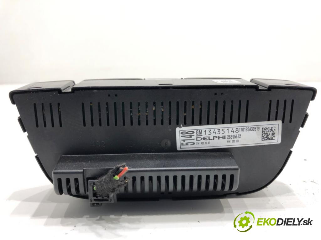 OPEL MERIVA B nadwozie wielkoprzestrzenne (MPV) 2017 88 kW 1.4 (75) 1364 Panel ovládania kúrenia 13435148 (Prepínacie páčky pod volantom)