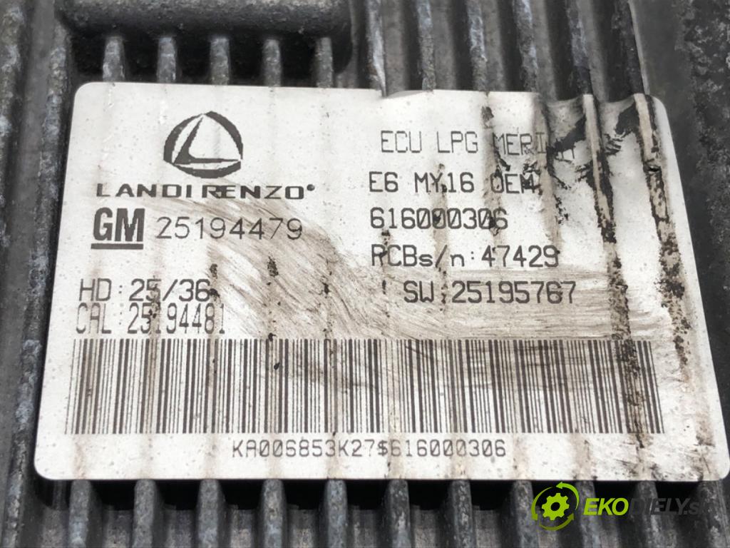 OPEL MERIVA B nadwozie wielkoprzestrzenne (MPV) 2017 88 kW 1.4 (75) 1364 řídící jednotka LPG 25194479