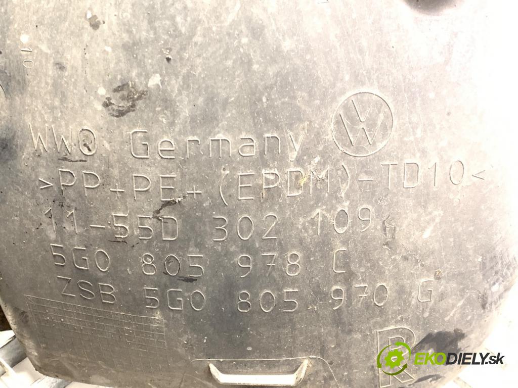 VW GOLF VII liftback 2016 81 kW 1.6 TDI 1598 podblatník pravý přední část 5G0805978C