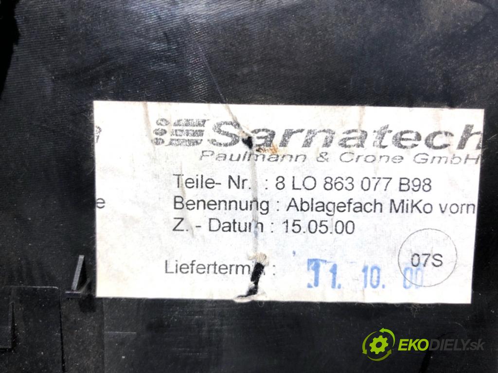 AUDI A3 8L liftback 2000 110 kW 1.8 T 1781 KAPSA: přihrádka kastlík přístrojovky STŘEDNÍ: 8L0863077