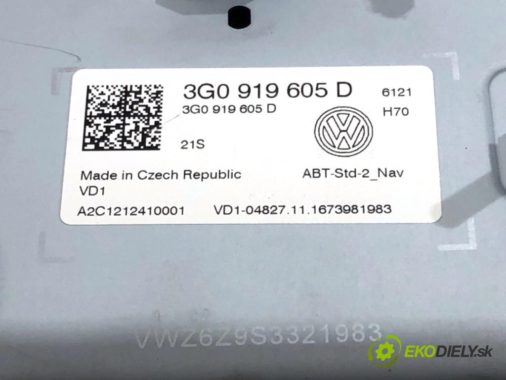 VW GOLF VII liftback 2016 81 kW 1.6 TDI 1598 RADIO Displej 3G0919605D