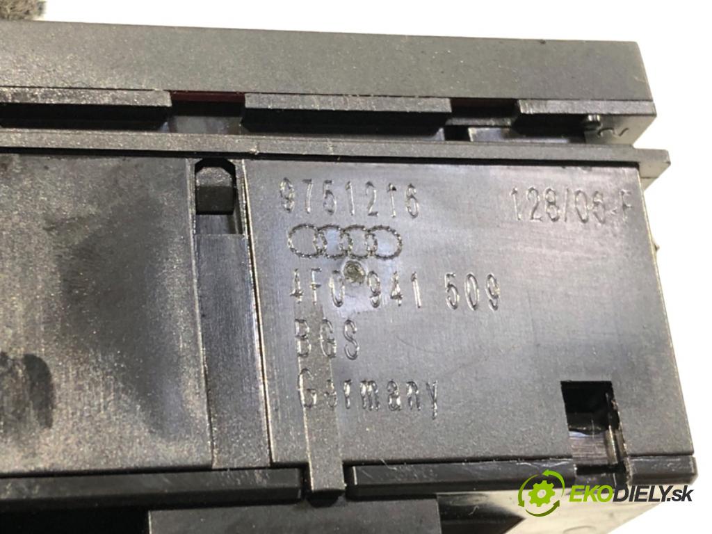 AUDI A6 C6 sedan 2006 103 kW 2.0 TDI 1968 Spínač svetiel výstražných (núdzových) 4F0941509 (Prepínacie páčky pod volantom)